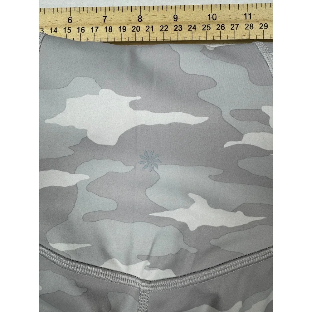 Athleta Elation 7/8 Tights 1X Gray Camo High Rise Leggings NWT 25